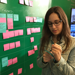 Co-op student working at REDLab
